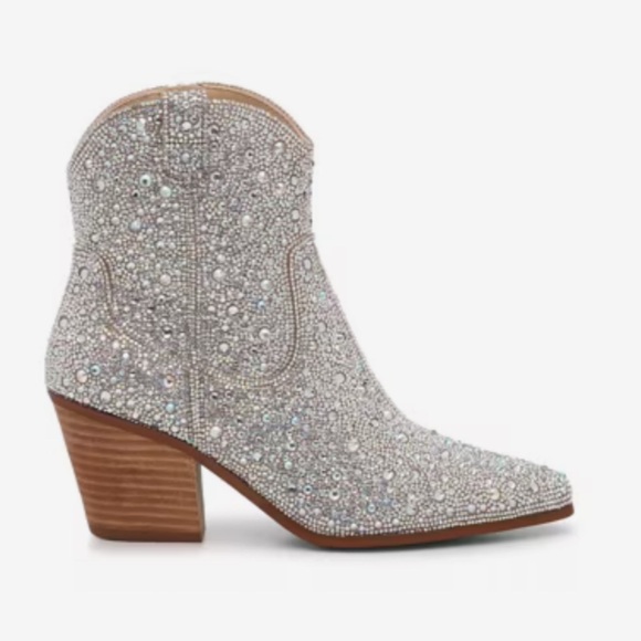 Betsey Johnson Shoes - Betsey Johnson Emory Rhinestone Boots
Size 8 Wide